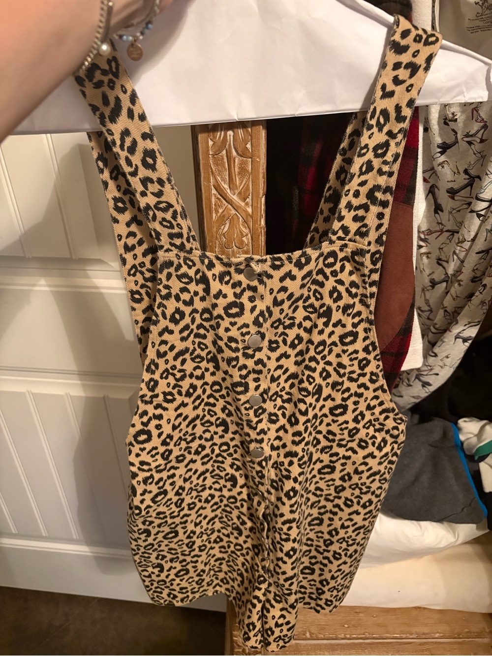 Vici Leopard Print Tan and Black Jumpsuit Romper